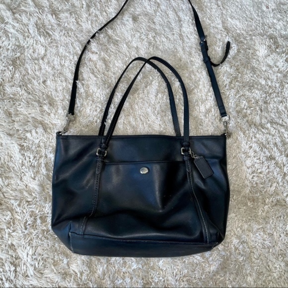 Coach Handbags - coach vintage leather satchel purse black